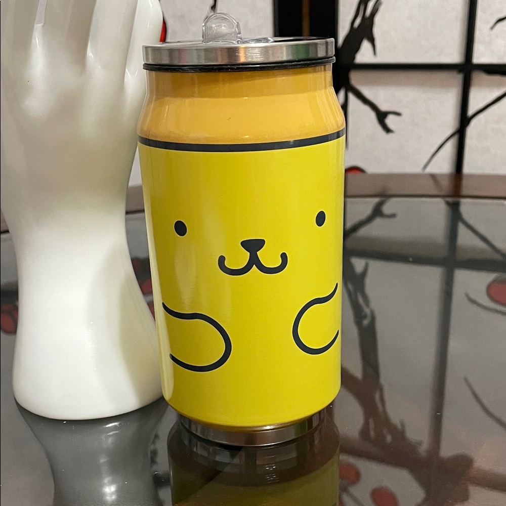 Sanrio Pompourin Yellow Cat-Face Treat Canister